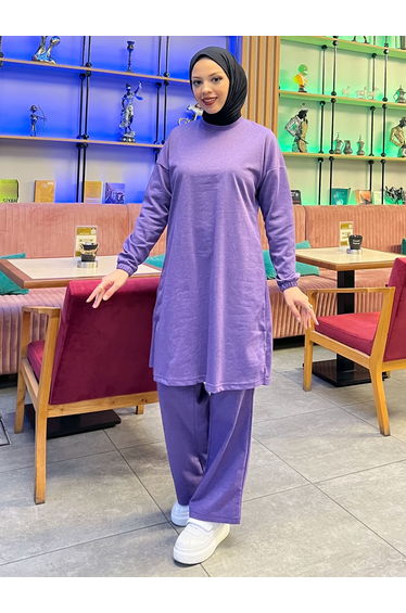 Modest Longline Top Tracksuit Set