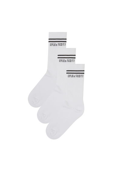 Boy's Lyle And Scott Juniors 3 Pack of Sport Socks in White