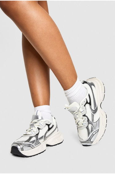 Chunky Sports Trainers - silver