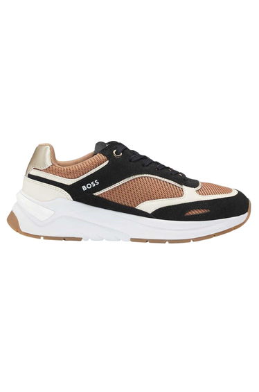 Boss Womens/Ladies Skylar Suede Trainers - Medium Beige