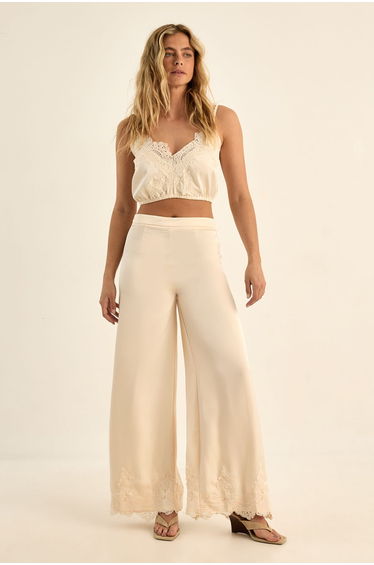 Premium Satin Lace Trim Bralet
