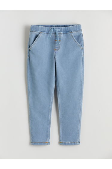 Boys' Jean Trousers with a Drawstring Waist