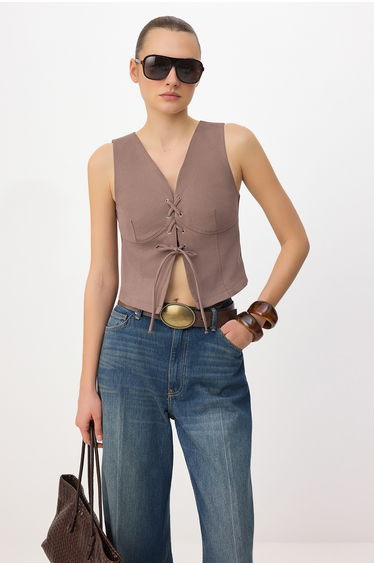 Brown Woven Blouse