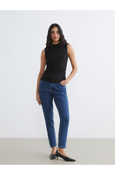 Ribbed turtleneck bodysuit.