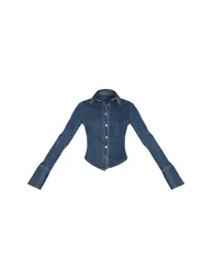 جاكيت بريتي ليتل ثينق جينز كحلي - طويلات القامة - 4