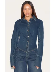 جاكيت بريتي ليتل ثينق جينز كحلي - طويلات القامة - 1