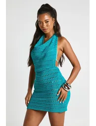 كفر اب فستان بوهو باللون الأزرق - 2