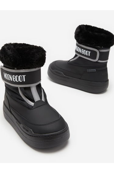 Moon Boot Kids JR Park Strap Boots in Black