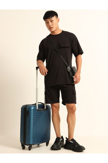 Men Drop-Shoulder Oversized T-Shirt and Shorts Set