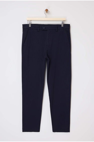 Navy Blue Men's Regular Fit Chino Transitional Pants