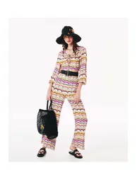 Retro Pattern Blouse - 1