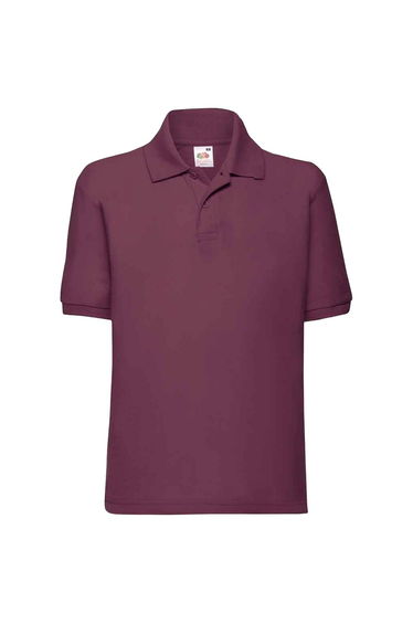 Fruit Of The Loom Childrens/Kids Poly/Cotton Pique Polo Shirt - Burgundy