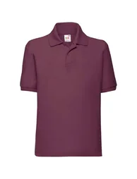 بلوزة بولو أطفال قطن/ بولي - أحمر 