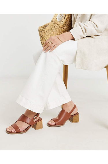 Cut Out Heeled Sandals Wide Fit