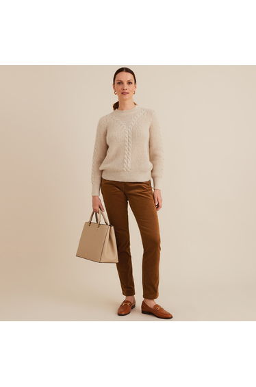 Stretchy Needlecord Trousers, Length 30.5"