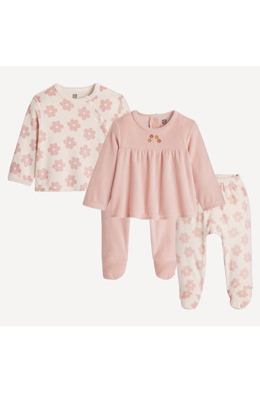 Pack of 2 Pyjamas in Velour