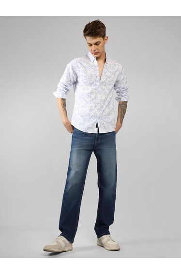 Floral Printed Cotton Casual Shirt