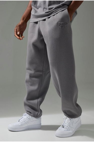 Man Active Training Dept Oversized Embossed Jogger - charcoal