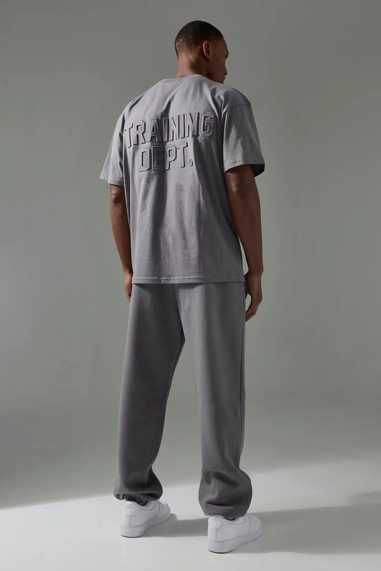 Man Active Training Dept Oversized Embossed Jogger - charcoal - 1