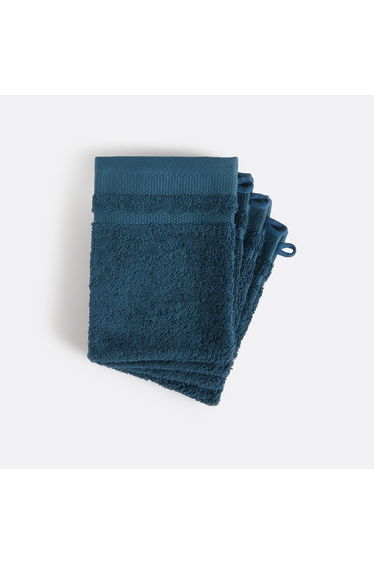 Pack of 4 Kheops Wash Mitts in Combed Cotton, 600g/m2