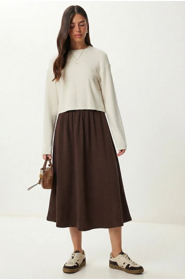 ISTANBUL Elastic Waist Maxi Skirt