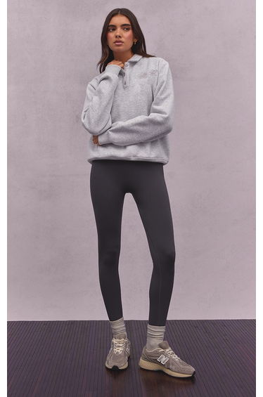 Ash Grey Athletics Club Cotton Fleece Polo Sweatshirt
