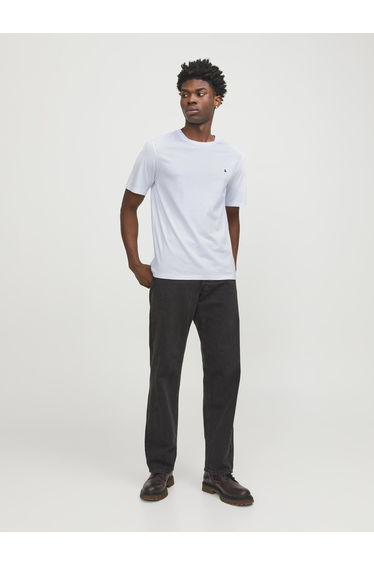 Solid Crew Neck T-Shirt with Logo Detail