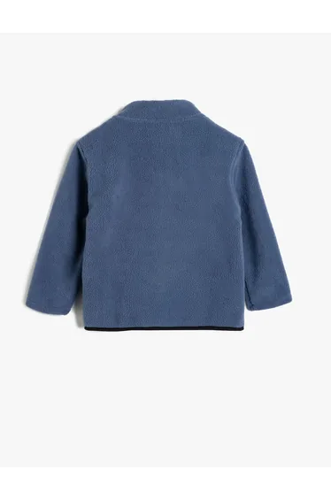 جاكيت قطن فليس بسحاب 