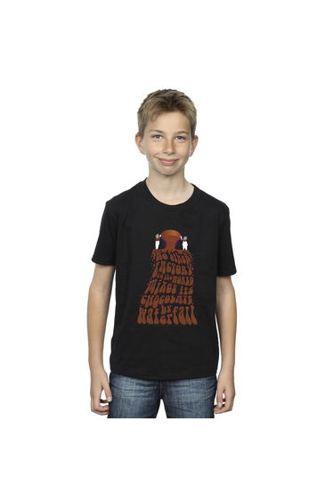 Willy Wonka Boys Chocolate Waterfall T-Shirt - Black