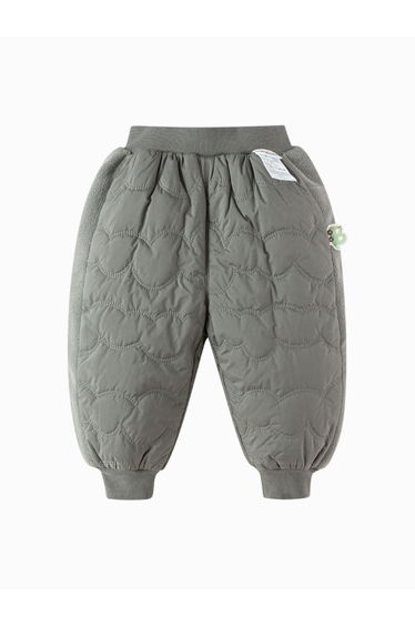Unisex Quilted Pants with Side Bear Detail