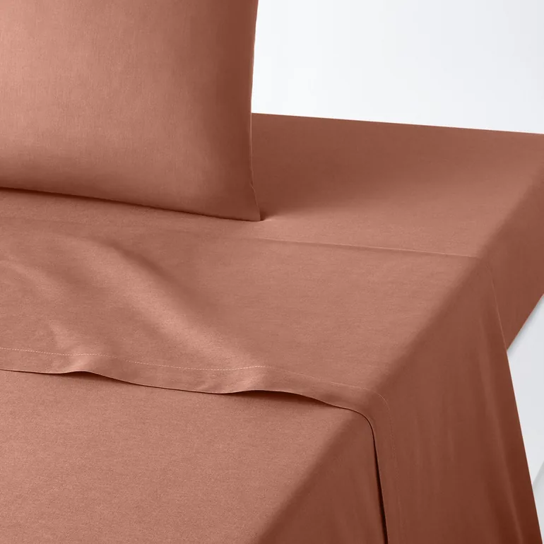 شرشف سرير قطن سادة - 1