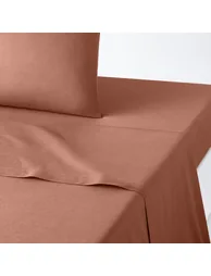 شرشف سرير قطن سادة - 1