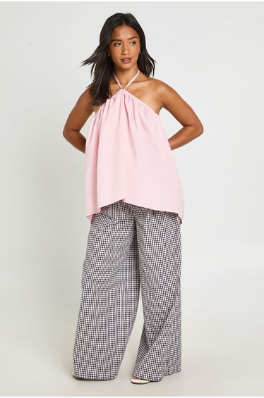 Petite Bandeau Smock Top - pink