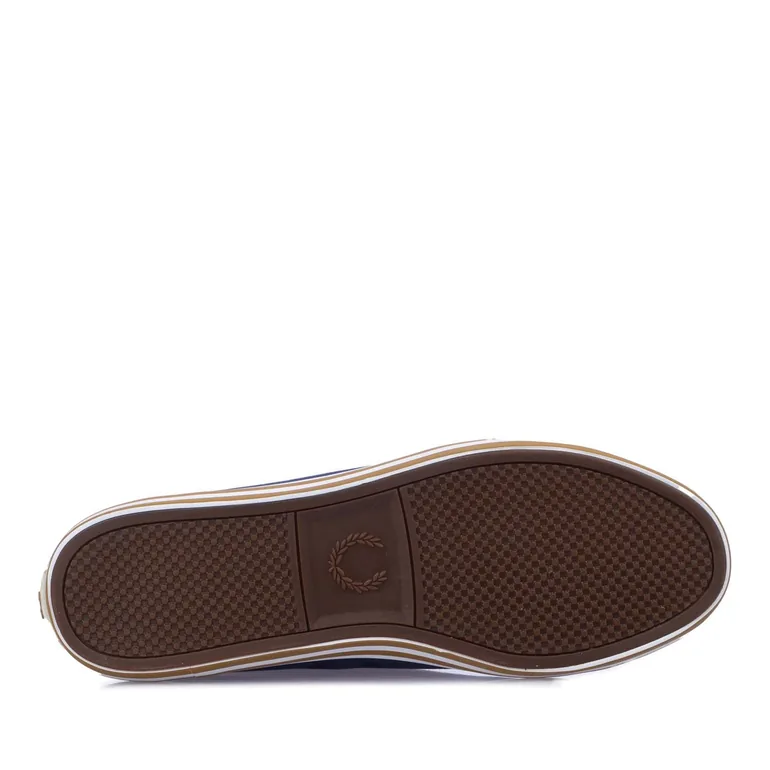 Men's Fred Perry Kingston Twill Trainers in Blue - 3
