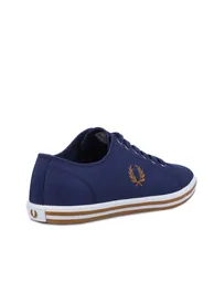 Men's Fred Perry Kingston Twill Trainers in Blue - 2