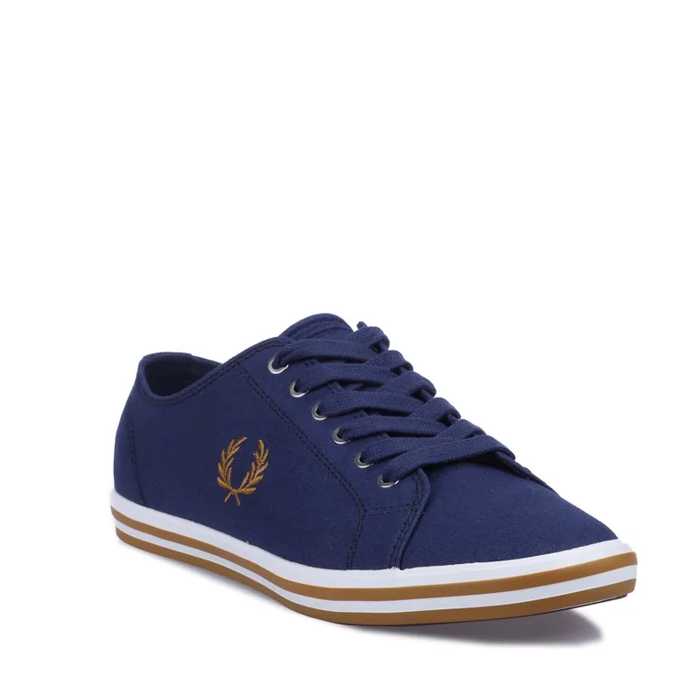 Men's Fred Perry Kingston Twill Trainers in Blue - 1