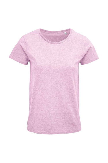 SOLS Womens/Ladies Crusader Heather Organic T-Shirt - Pink
