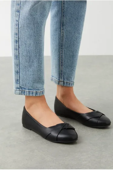 Paige Wrap Detail Ballet Flats