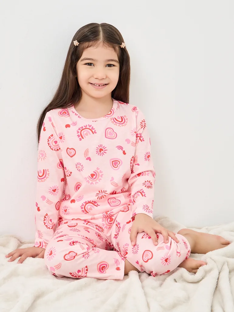 All Over Print T-Shirt and Pyjama Set - 1