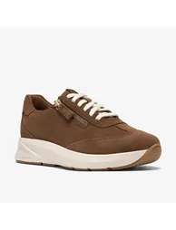 Code R Run Zip-Up Leather Trainers - 1