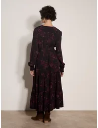 Floral Crepe Midi Dress - 2