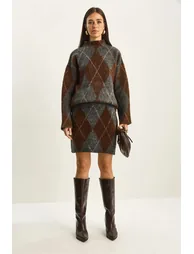 LUCCI Plaid Knitwear Two-Piece Set - 1