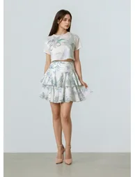 Ruffled layer mini skirt - 1