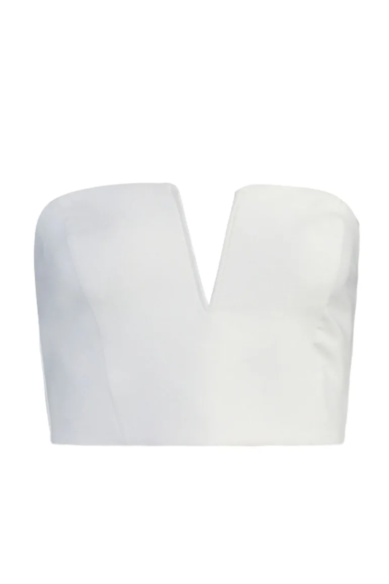 Crop Top - Ecru - Plain - 6