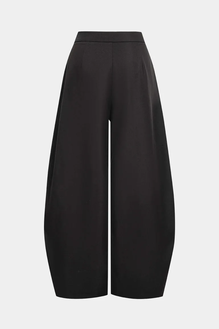 Asymmetrical Zipper Wide Leg Pants - 1