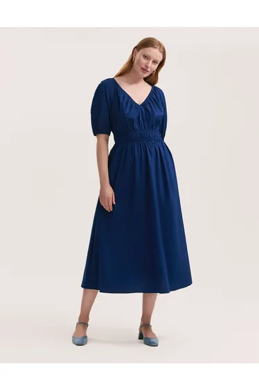 Piper Cotton 3/4 Sleeve Midi Dress