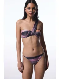 PENTI Nixie Striped One Shoulder Bikini Top