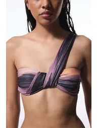 PENTI Nixie Striped One Shoulder Bikini Top - 3