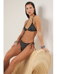 Black Triangle Normal Waist Regular Bikini Set