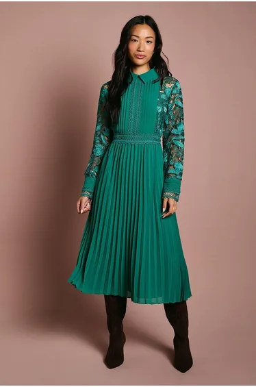 Petite Lace Shirt Dress